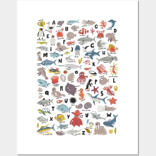 Sea Animals Alphabet Posters and Art